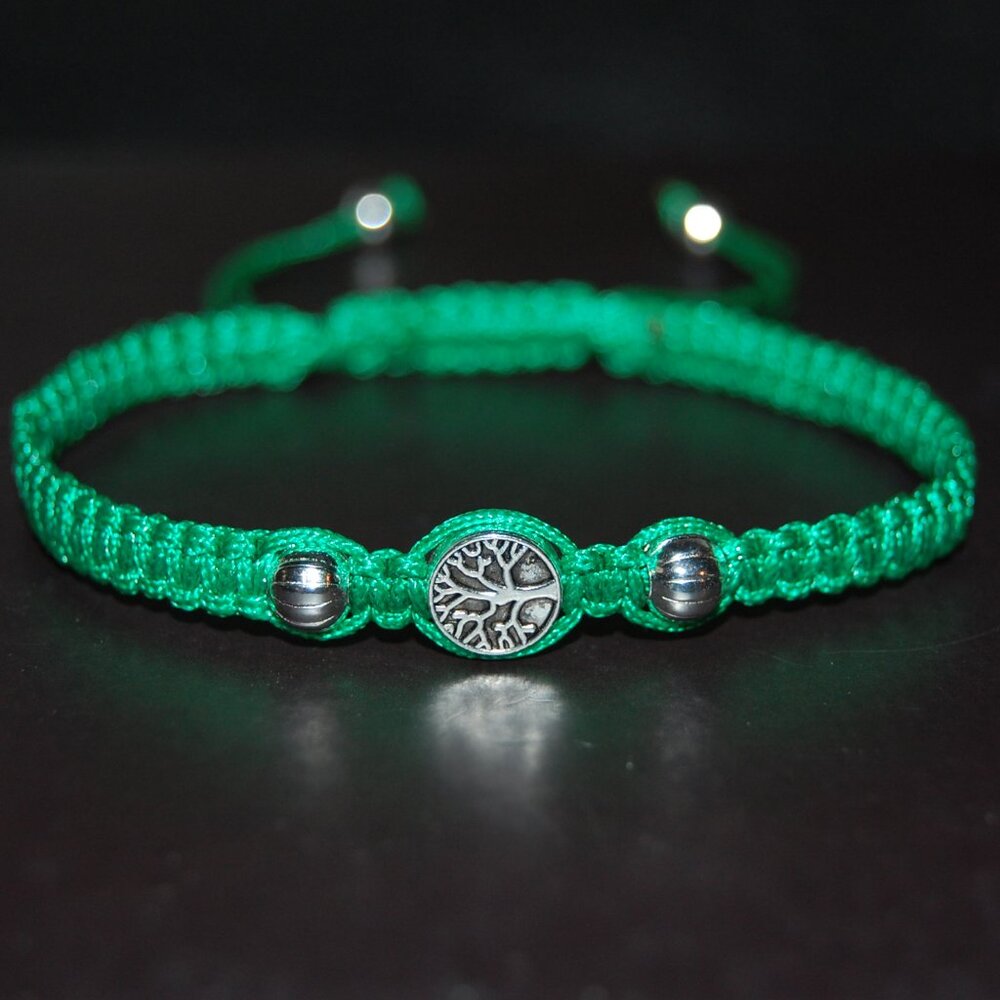 Tree of Life Bracelet,Braided bracelet,Green Tree Bracelet,Tree Charm Bracelet